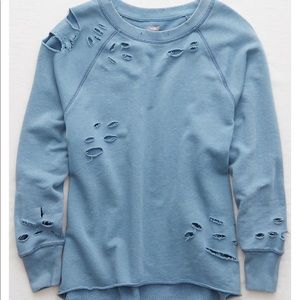 Aerie distressed sweatshirt